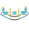 Kids Teeter Totter Outdoor Playground Equipment with Safety Handlebars